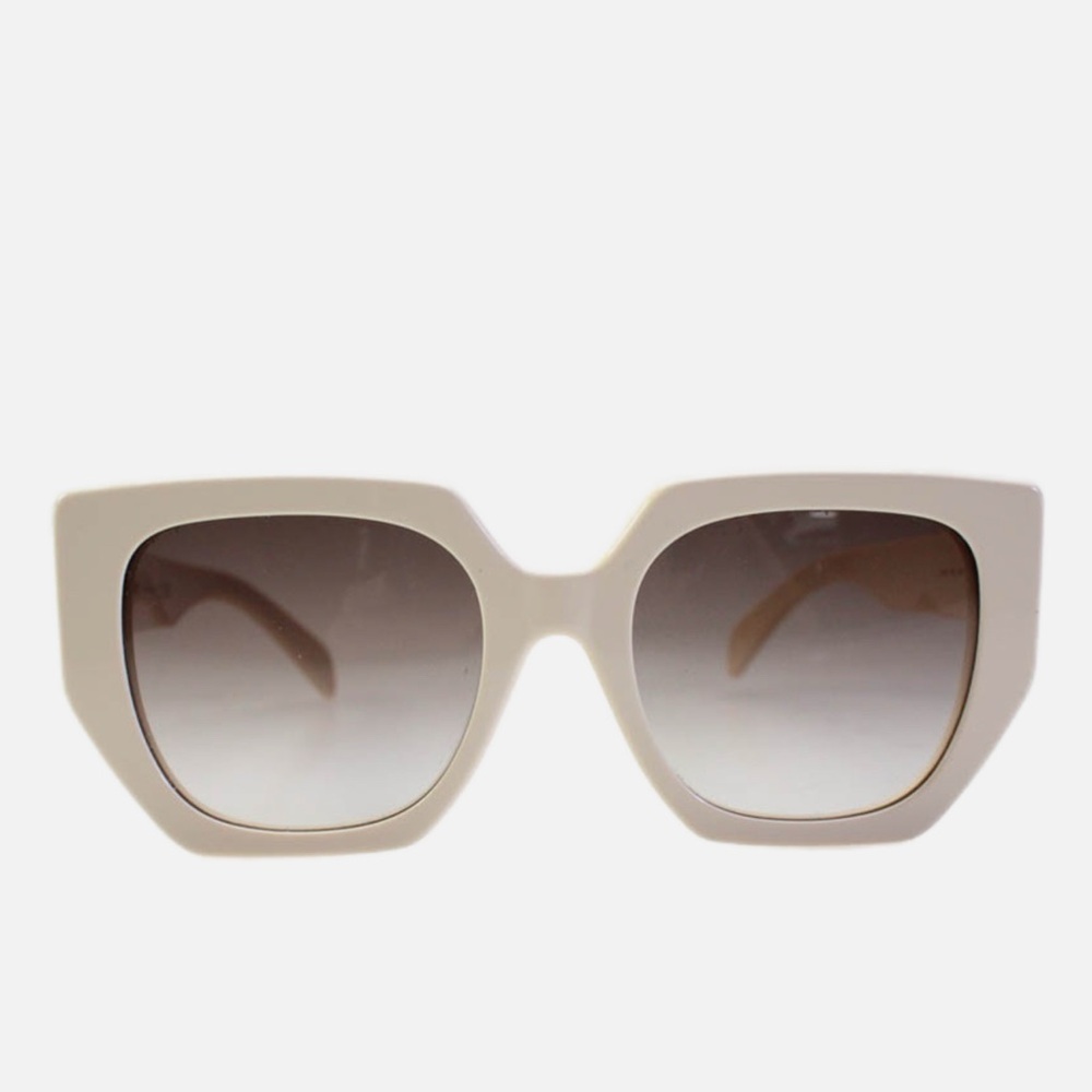 Celine Womens CL 40239F Side Logo Square Sunglasses White Plastic